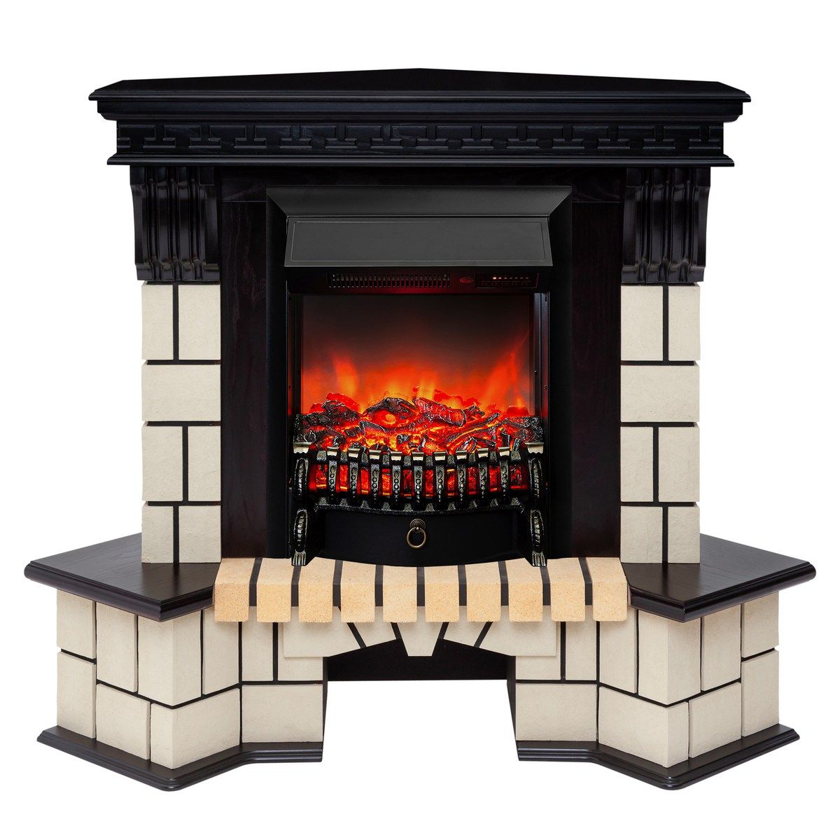 Электрокамин Stone Corner STD AO с очагом Fobos Lux Black RC. Габариты (ШxВxГ) 98x97x30 см Электрокамин Stone Corner STD AO с очагом Fobos Lux Black RC. Габариты (ШxВxГ) 98x97x30 см