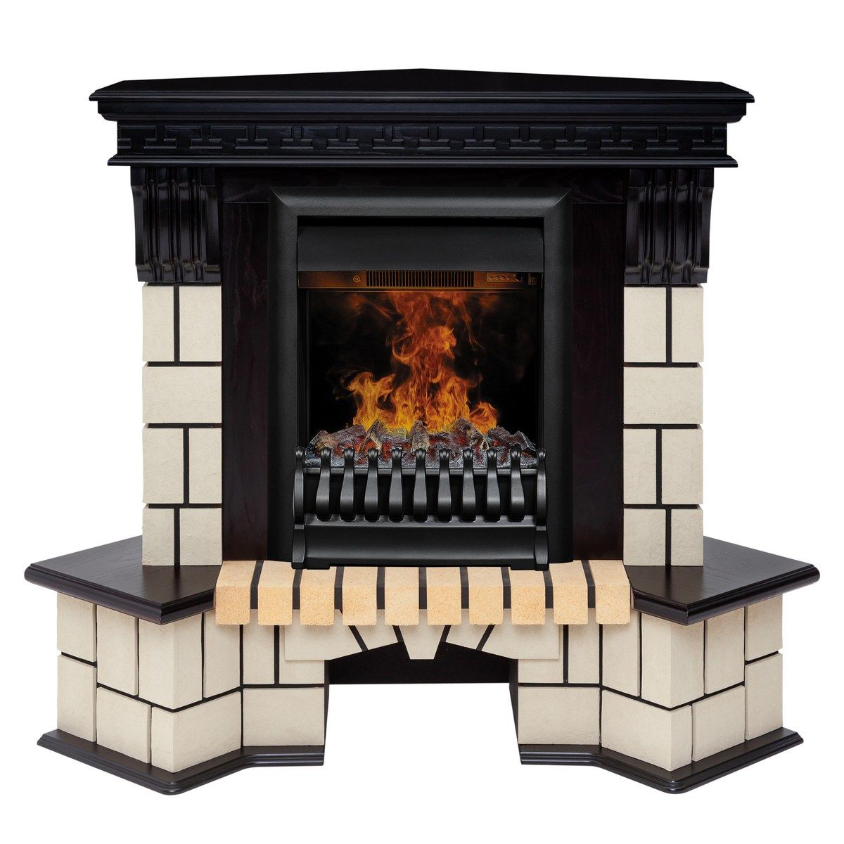 Электрокамин Stone Corner STD AO с очагом 3D Oregan. Габариты (ШxВxГ) 128x112x80 см Электрокамин Stone Corner STD AO с очагом 3D Oregan. Габариты (ШxВxГ) 128x112x80 см