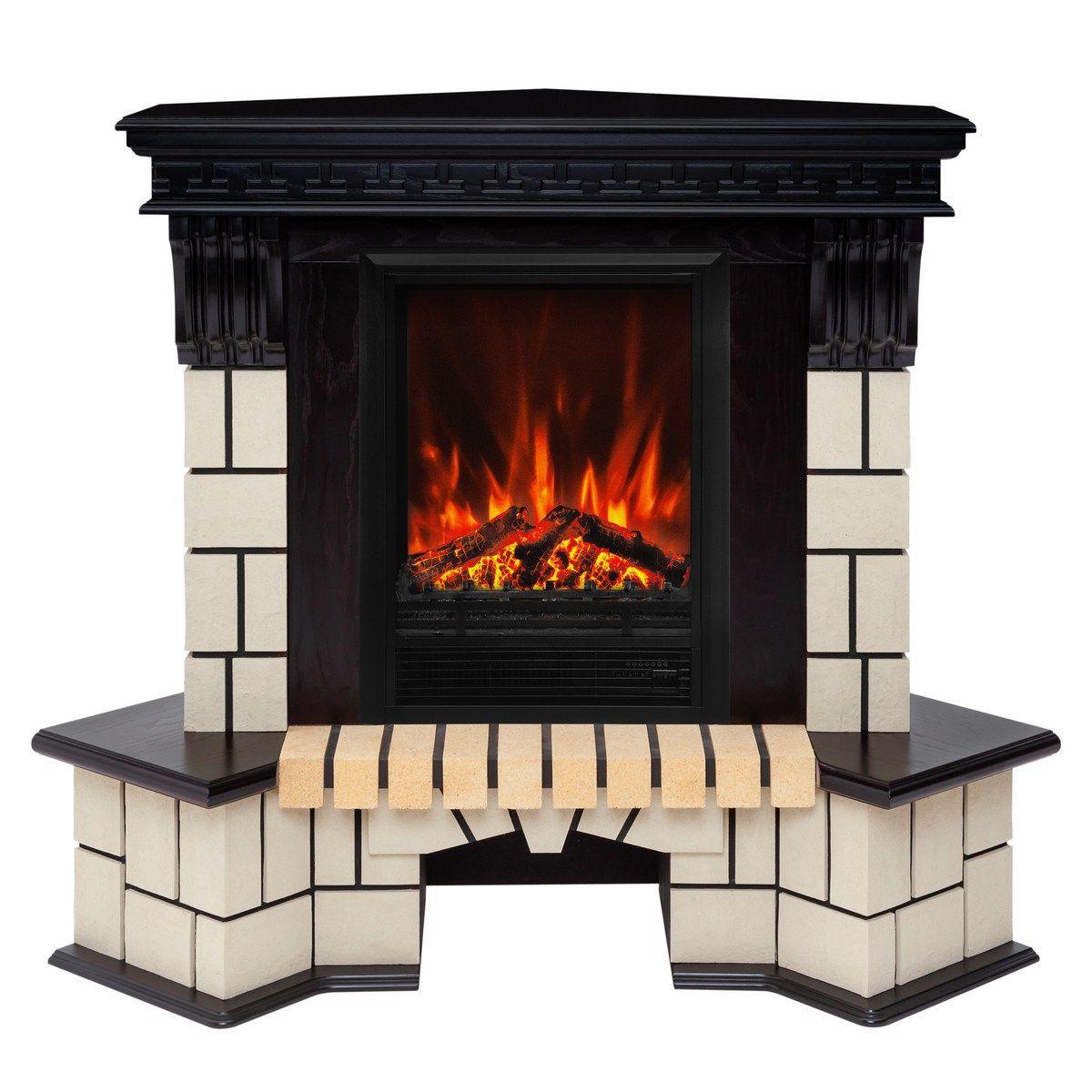 Электрокамин Stone Corner STD AO с очагом Eugene. Габариты (ШxВxГ) 128x112x80 см Электрокамин Stone Corner STD AO с очагом Eugene. Габариты (ШxВxГ) 128x112x80 см