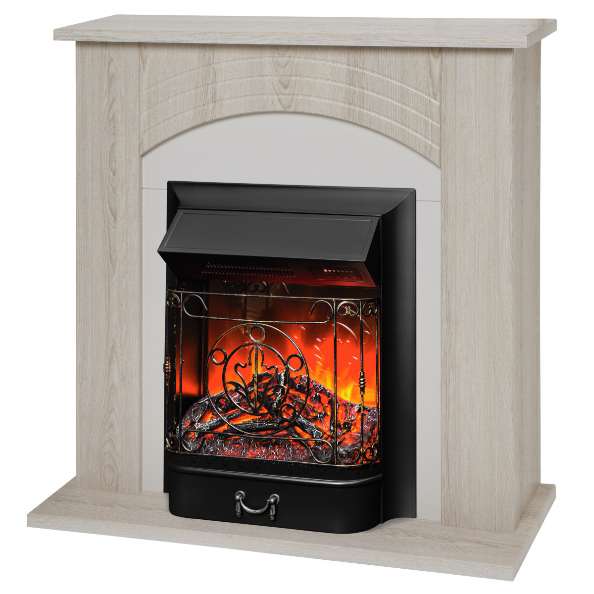 Электрокамин RealFlame Hanna LO с очагом Majestic Lux Black RC. Габариты (ШxВxГ) 93x95x32 см Электрокамин RealFlame Hanna LO с очагом Majestic Lux Black RC. Габариты (ШxВxГ) 93x95x32 см