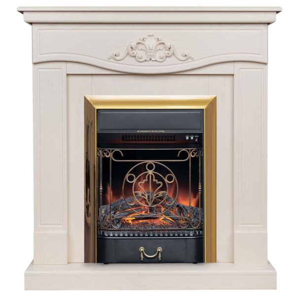 Электрокамин Junona WT с очагом Majestic Lux Brass. Габариты (ШxВxГ) 93x95x32 см Электрокамин Junona WT с очагом Majestic Lux Brass. Габариты (ШxВxГ) 93x95x32 см
