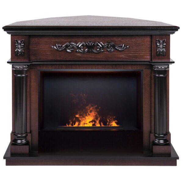 Электрокамин Silvia Corner 26 AO с очагом 3D Cassette 630 Black Panel. Габариты (ШxВxГ) 120.5x100x86 см Электрокамин Silvia Corner 26 AO с очагом 3D Cassette 630 Black Panel. Габариты (ШxВxГ) 120.5x100x86 см