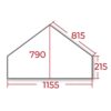 Электрокамин Silvia Corner 26 AO с очагом 3D Helios 26 SBG. Габариты (ШxВxГ) 120.5x100x86 см