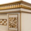 Электрокамин Corsica Lux 25,5/26 WT с очагом Moonblaze Deluxe Brass. Габариты (ШxВxГ) 128x115x37 см