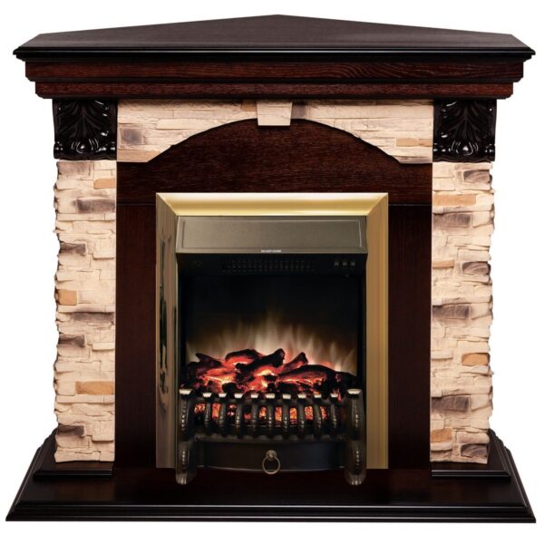 Электрокамин Dublin Corner Rock AO с очагом Fobos Lux Brass. Габариты (ШxВxГ) 104x97x77 см Электрокамин Dublin Corner Rock AO с очагом Fobos Lux Brass. Габариты (ШxВxГ) 104x97x77 см