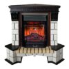 Электрокамин RealFlame Stone Coner AO с очагом Majestic Lux BL, пульт ДУ. Габариты (ШxВxГ) 111x112x67 см