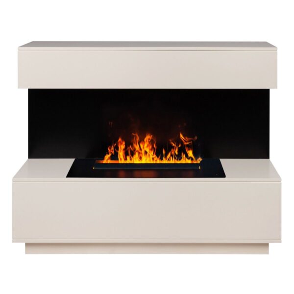 Электрокамин Modern CST630 WT-P614 с очагом 3D Cassette 630 Black Panel. Габариты (ШxВxГ) 120x97x40 см