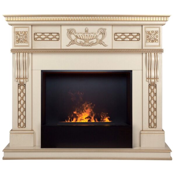 Электрокамин Corsica Lux 25,5/26 WT с очагом 3D Cassette 630 Black Panel. Габариты (ШxВxГ) 128x115x37 см Электрокамин Corsica Lux 25,5/26 WT с очагом 3D Cassette 630 Black Panel. Габариты (ШxВxГ) 128x115x37 см