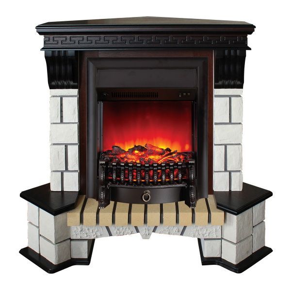 Электрокамин RealFlame Stone Coner AO с очагом Fobos Lux Black. Габариты (ШxВxГ) 111x112x67 см Электрокамин RealFlame Stone Coner AO с очагом Fobos Lux Black. Габариты (ШxВxГ) 111x112x67 см