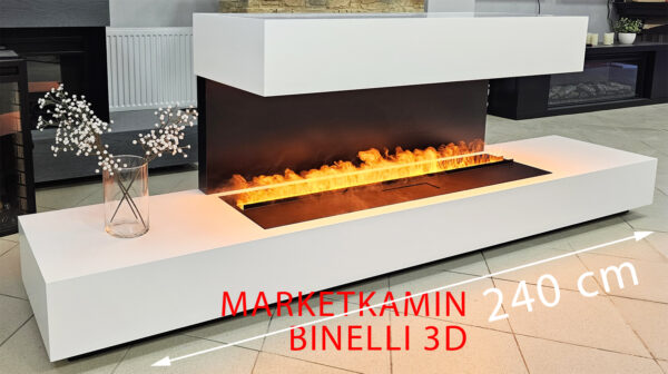 BINELLI 240 (Бинелли белая эмаль) открытые очаги c 3-х сторонним обзором, 3D эффект живое пламя (Цена зависит от очага, варианты в описании) Габариты (ШxВxГ): 2400х850х400 мм BINELLI 240 (Бинелли белая эмаль) открытые очаги c 3-х сторонним обзором, 3D эффект живое пламя (Цена зависит от очага, варианты в описании) Габариты (ШxВxГ): 2400х850х400 мм