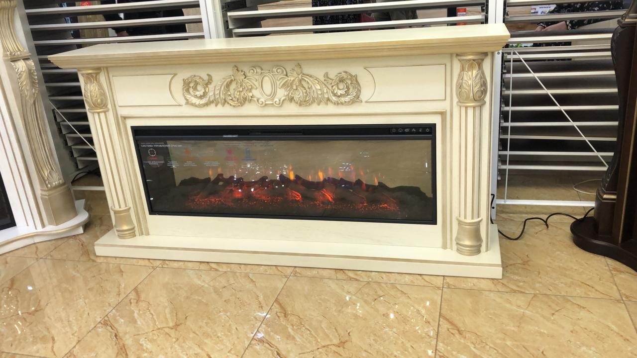 ЛОРД (цвет на выбор: Бежевый с Золотой Патиной / Белый с Золотой Патиной / Темный Дуб) / LORD / с очагом FreeSpace 50" Размеры, мм: 1780 (ш) х 900 (в) х 340 (г) ЛОРД (цвет на выбор: Бежевый с Золотой Патиной / Белый с Золотой Патиной / Темный Дуб) / LORD / с очагом FreeSpace 50" Размеры, мм: 1780 (ш) х 900 (в) х 340 (г)