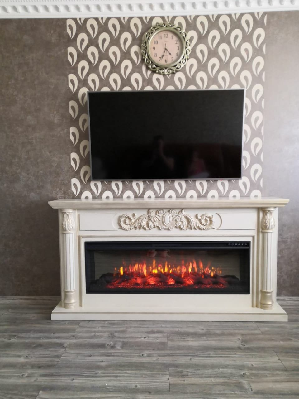 ЛОРД (цвет на выбор: Бежевый с Золотой Патиной / Белый с Золотой Патиной / Темный Дуб) / LORD / с очагом FreeSpace 50" Размеры, мм: 1780 (ш) х 900 (в) х 340 (г) ЛОРД (цвет на выбор: Бежевый с Золотой Патиной / Белый с Золотой Патиной / Темный Дуб) / LORD / с очагом FreeSpace 50" Размеры, мм: 1780 (ш) х 900 (в) х 340 (г)