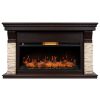 Michigan (Мичиган) темный дуб, светлый сланец. Очаг Royal Thermo Aurora RTFP/P-AR40LS. Габариты (ШxВxГ): 1600х1000х380 мм