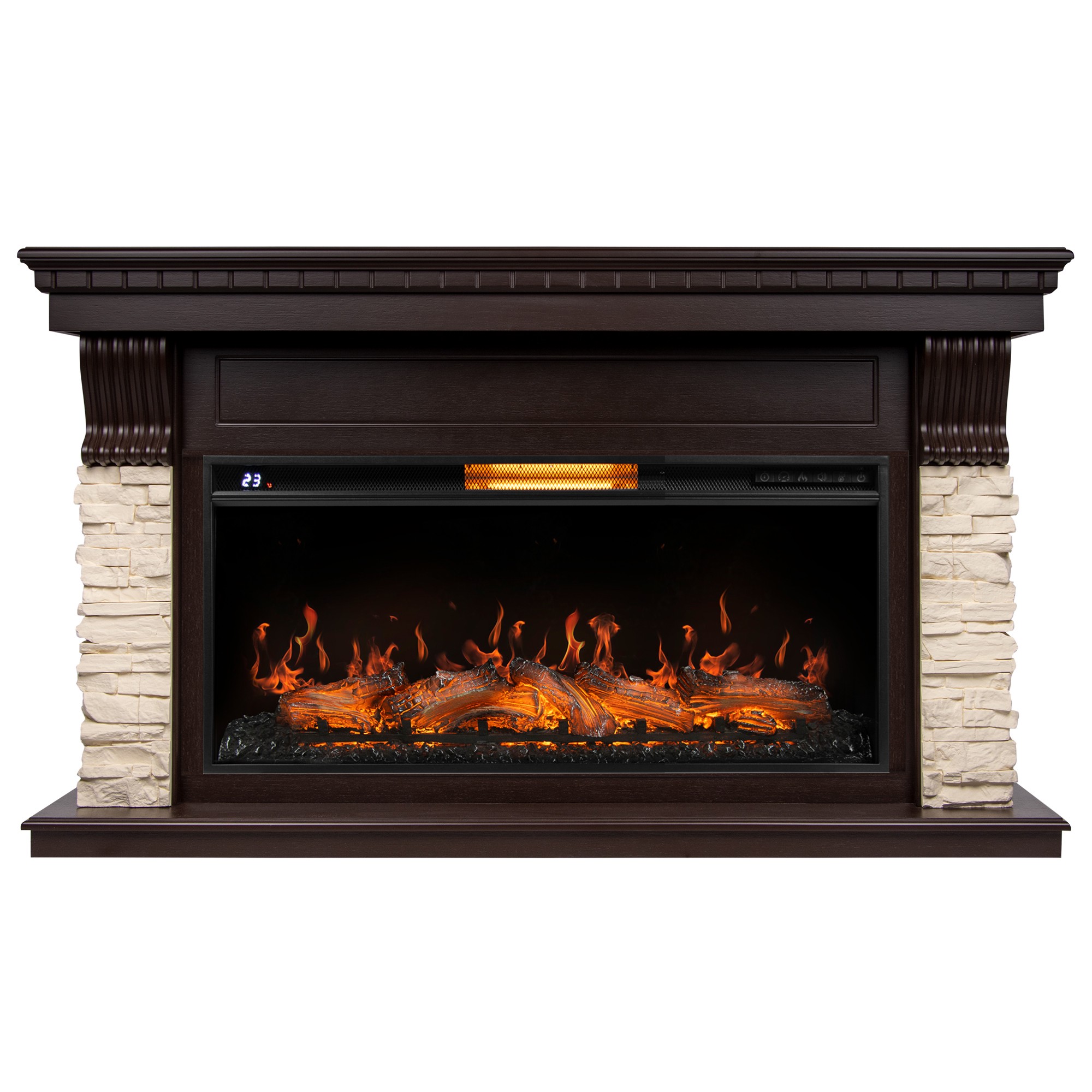 Michigan (Мичиган) темный дуб, светлый сланец. Очаг Royal Thermo Aurora RTFP/P-AR40LS. Габариты (ШxВxГ): 1600х1000х380 мм Michigan (Мичиган) темный дуб, светлый сланец. Очаг Royal Thermo Aurora RTFP/P-AR40LS. Габариты (ШxВxГ): 1600х1000х380 мм