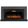 Lindos (Линдос) графит, Очаг Royal Thermo Aurora RTFP/P-AR40LS. Габариты (ШxВxГ): 1600х1000х380 мм