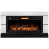 Moderno (Модерно) белый/черный. Очаг Royal Thermo Aurora RTFP/P-AR40LS. Габариты (ШxВxГ): 1600х1000х380 мм