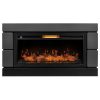 Moderno (Модерно) графит/черный. Очаг Royal Thermo Aurora RTFP/P-AR40LS. Габариты (ШxВxГ): 1600х1000х380 мм
