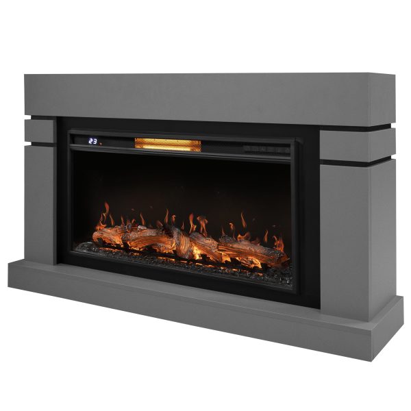 Lindos (Линдос) светло-серый. Очаг Royal Thermo Aurora RTFP/P-AR40LS. Габариты (ШxВxГ): 1600х1000х380 мм Lindos (Линдос) светло-серый. Очаг Royal Thermo Aurora RTFP/P-AR40LS. Габариты (ШxВxГ): 1600х1000х380 мм