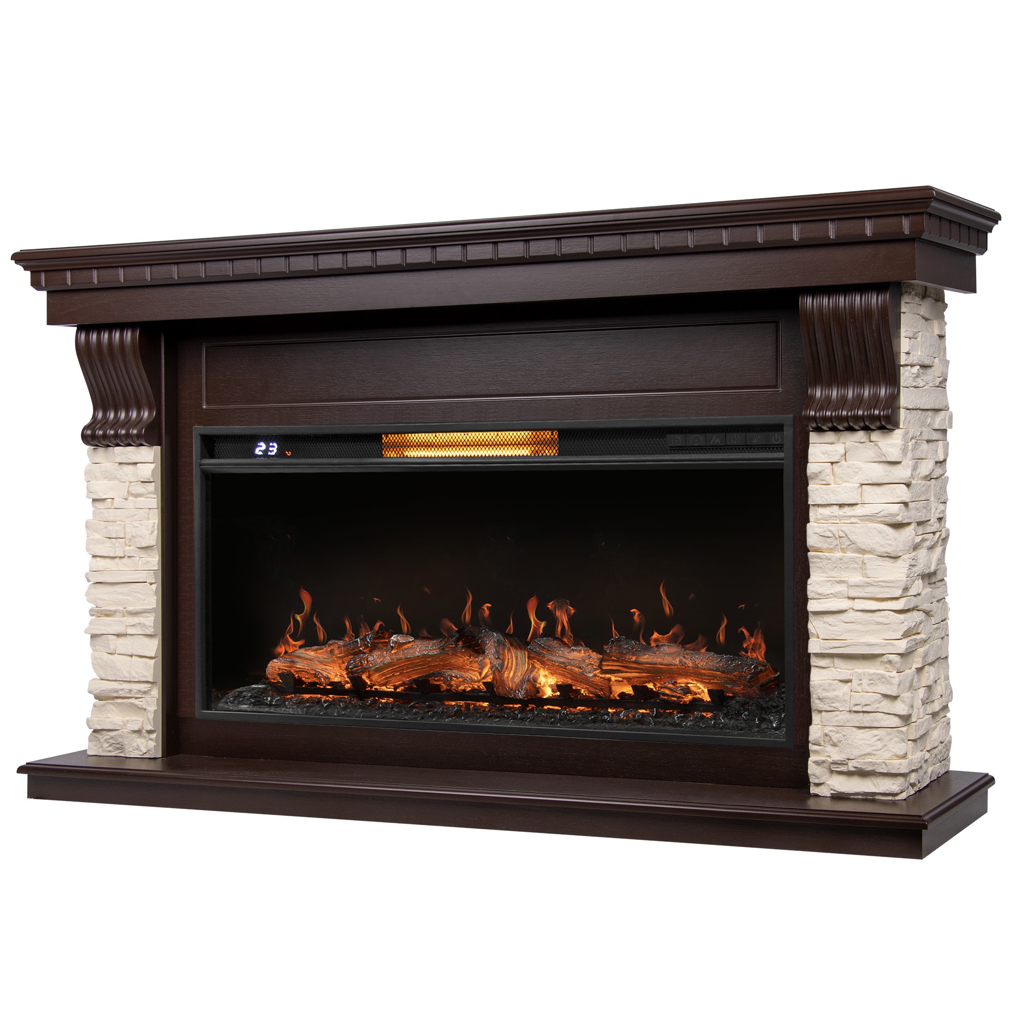 Michigan (Мичиган) темный дуб, светлый сланец. Очаг Royal Thermo Aurora RTFP/P-AR40LS. Габариты (ШxВxГ): 1600х1000х380 мм Michigan (Мичиган) темный дуб, светлый сланец. Очаг Royal Thermo Aurora RTFP/P-AR40LS. Габариты (ШxВxГ): 1600х1000х380 мм