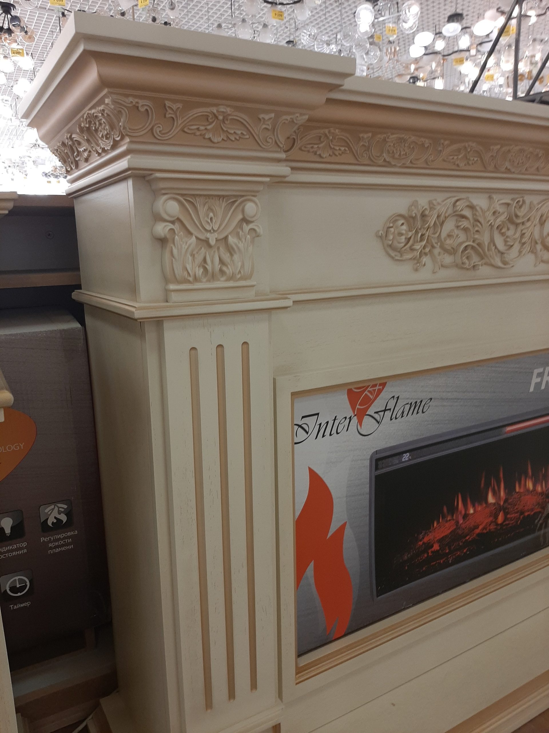 ЕЛИЗАВЕТА (цвет на выбор: белая эмаль, белая с золотой патиной, бежевая с золотой патиной) / ELIZAVETTA / с очагомFreeSpace 50" Размеры, мм: 1820 (ш) х 990 (в) х 380 (г) ЕЛИЗАВЕТА (цвет на выбор: белая эмаль, белая с золотой патиной, бежевая с золотой патиной) / ELIZAVETTA / с очагомFreeSpace 50" Размеры, мм: 1820 (ш) х 990 (в) х 380 (г)