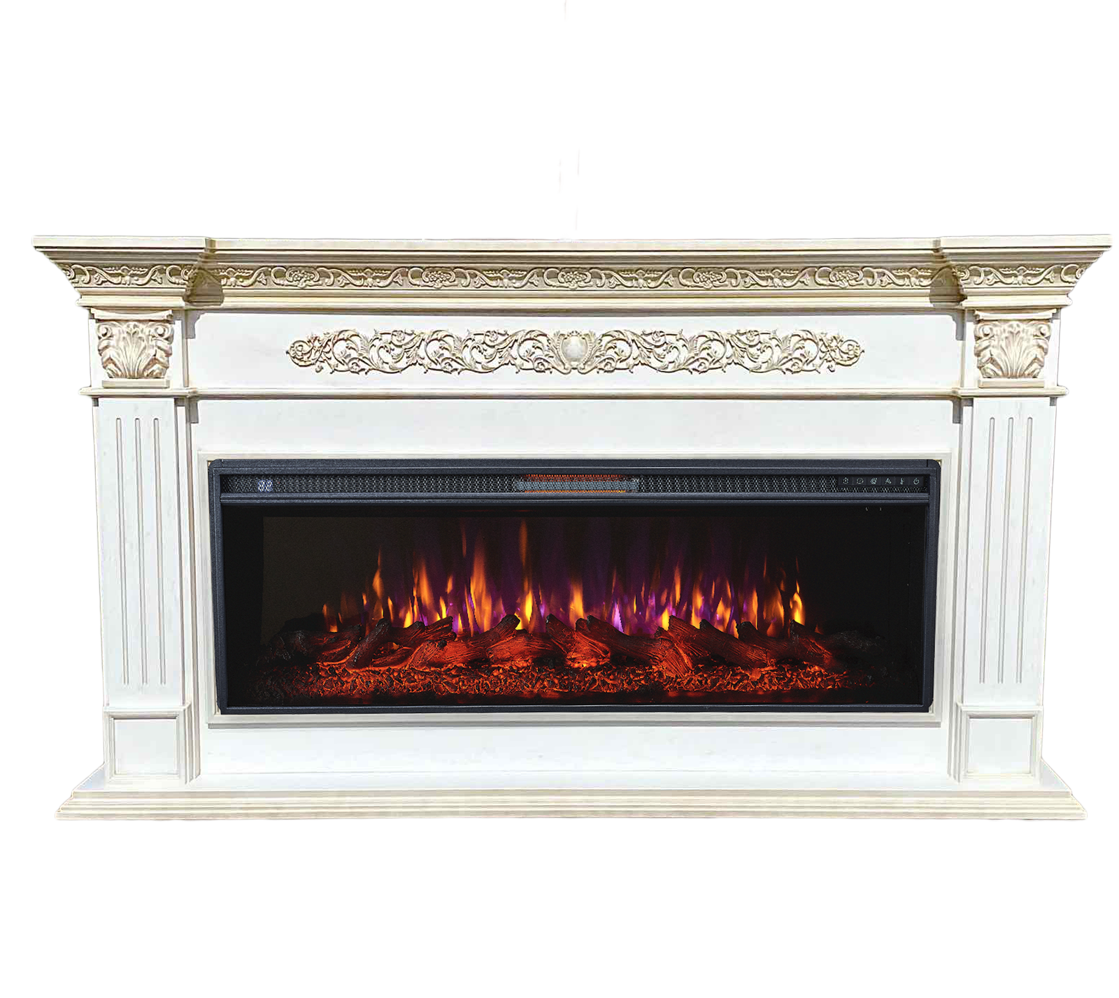 ЕЛИЗАВЕТА (цвет на выбор: белая эмаль, белая с золотой патиной, бежевая с золотой патиной) / ELIZAVETTA / с очагомFreeSpace 50" Размеры, мм: 1820 (ш) х 990 (в) х 380 (г) ЕЛИЗАВЕТА (цвет на выбор: белая эмаль, белая с золотой патиной, бежевая с золотой патиной) / ELIZAVETTA / с очагомFreeSpace 50" Размеры, мм: 1820 (ш) х 990 (в) х 380 (г)