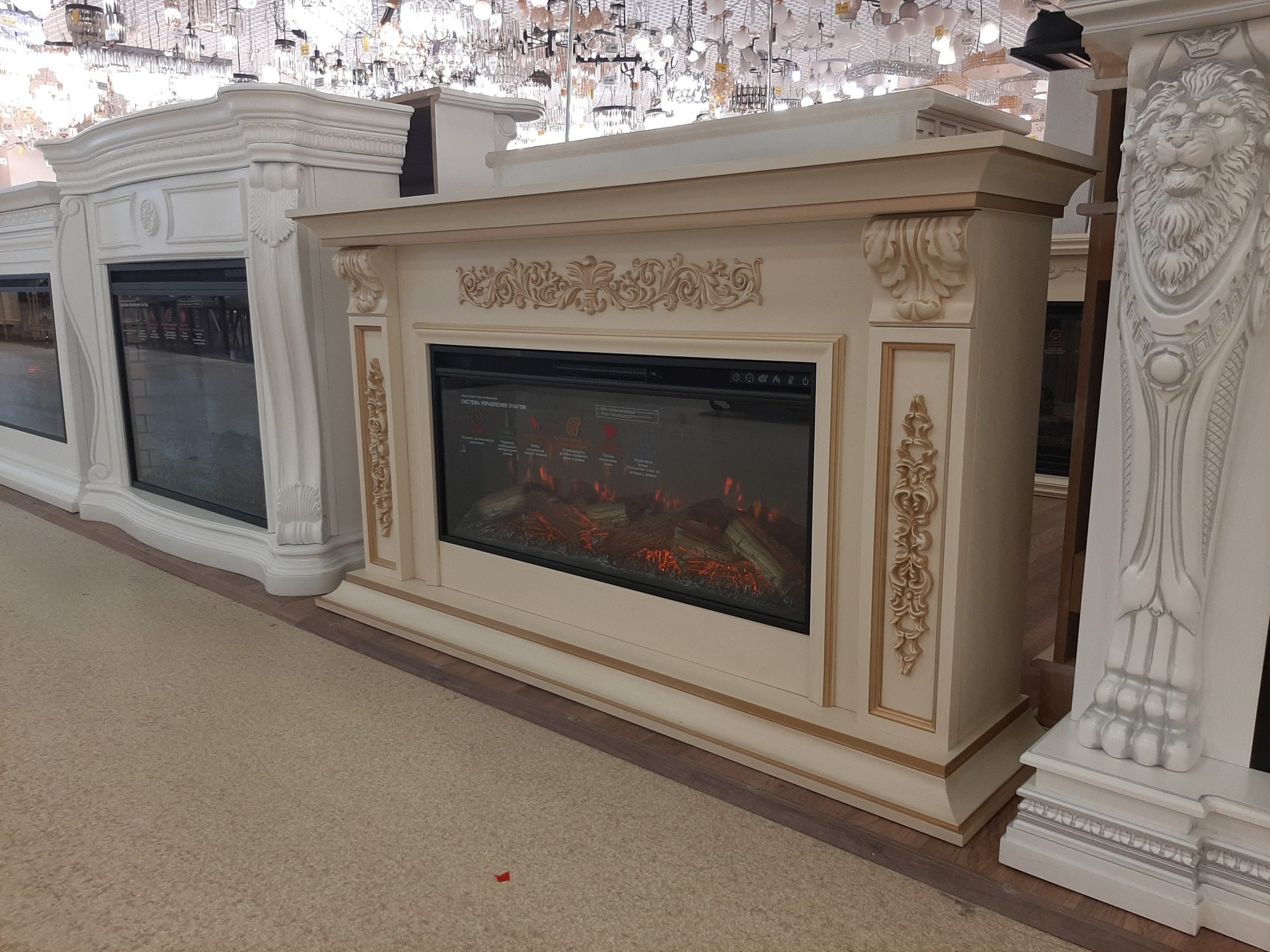 МАРГАРИТА (бежевый с золотой патиной) / MARGARITA / С очагом FreeSpace 40" Размеры, мм: 1520 (ш) х 867 (в) х 350 (г) МАРГАРИТА (бежевый с золотой патиной) / MARGARITA / С очагом FreeSpace 40" Размеры, мм: 1520 (ш) х 867 (в) х 350 (г)