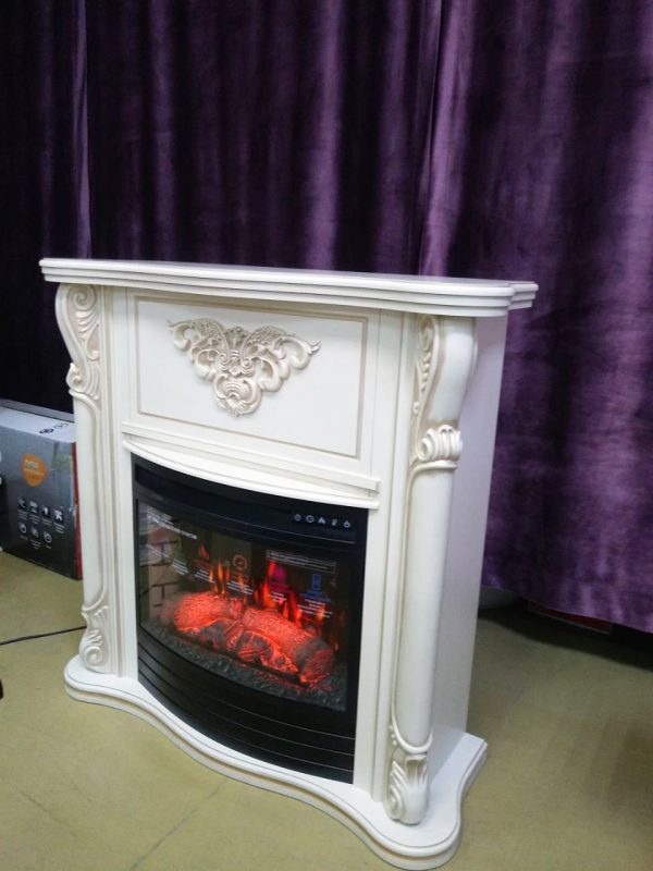 СТЕНВУД (белая эмаль с золотой патиной) / STANWOOD / С очагом Панорамик 25". Размеры, мм: 1103 (ш) х 1098 (в) х 393 (г) СТЕНВУД (белая эмаль с золотой патиной) / STANWOOD / С очагом Панорамик 25". Размеры, мм: 1103 (ш) х 1098 (в) х 393 (г)