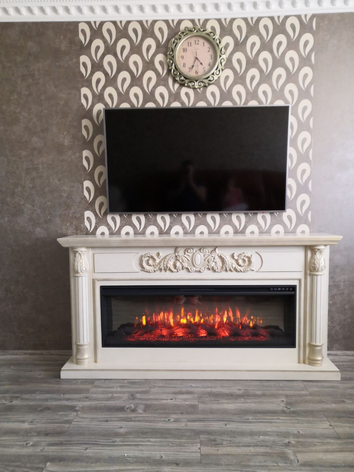 ЛОРД (цвет на выбор: Бежевый с Золотой Патиной / Белый с Золотой Патиной / Темный Дуб) / LORD / с очагом FreeSpace 50" Размеры, мм: 1780 (ш) х 900 (в) х 340 (г) ЛОРД (цвет на выбор: Бежевый с Золотой Патиной / Белый с Золотой Патиной / Темный Дуб) / LORD / с очагом FreeSpace 50" Размеры, мм: 1780 (ш) х 900 (в) х 340 (г)